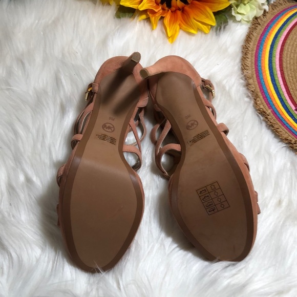 Michael Kors Suede Caged Platform Dress Sandals 9M - Picture 7 of 8